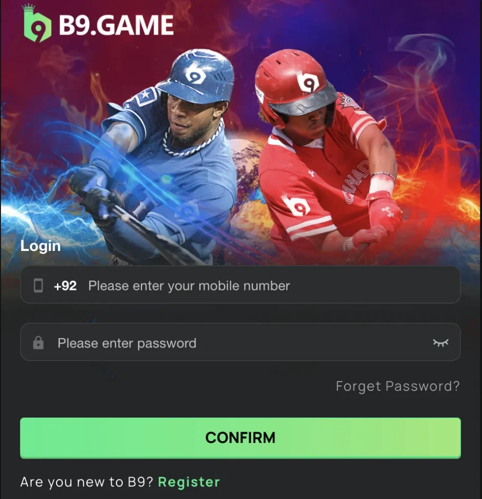 b9 game login app